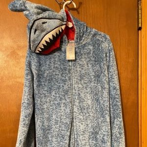 Shark pj onesie size 8